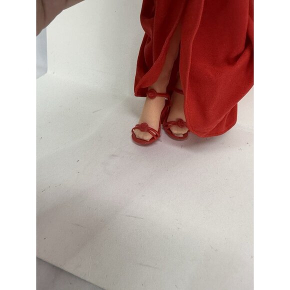 Vintage 18" Marilyn Monroe Portrait World Dolls Red Dress Feather Boa 1984 Doll - Picture 6 of 8